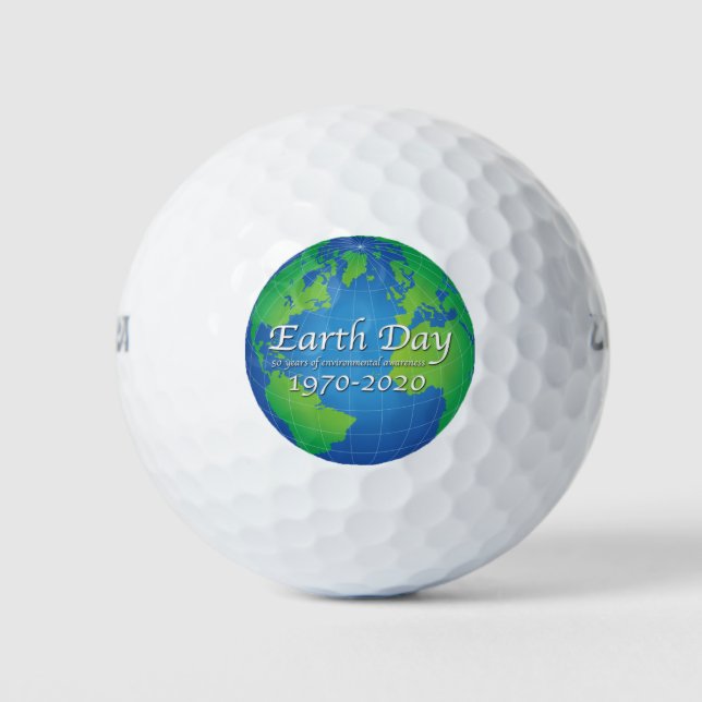 Earth Day 50 Year Anniversary 2020 Golf Balls (Front)