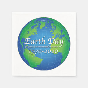 Earth Day 50 Year Anniversary 2020 Napkin