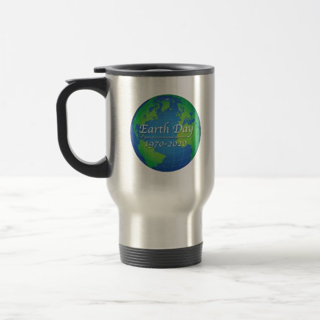 Earth Day 50 Year Anniversary 2020 Travel Mug (Left)