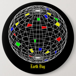 Earth Day 6 Cm Round Badge