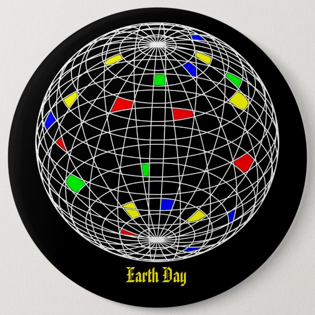 Earth Day 6 Cm Round Badge (Front)