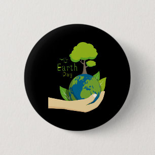 Earth Day 6 Cm Round Badge