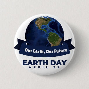 Earth Day 6 Cm Round Badge