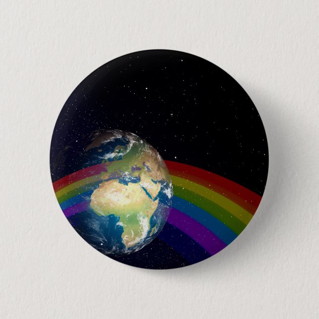 earth day 6 cm round badge (Front)