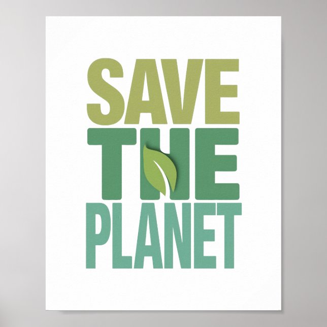Earth Day Activism and Climate Change Art Poster (Front)