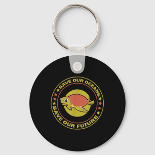 Earth Day Animal Rights Turtle Environmental Prote Key Ring