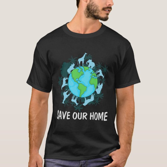 Earth Day Animals Conservation  T-Shirt (Front)