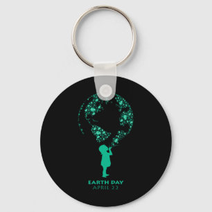Earth Day April 22 - Celebrate Earth Day  Key Ring