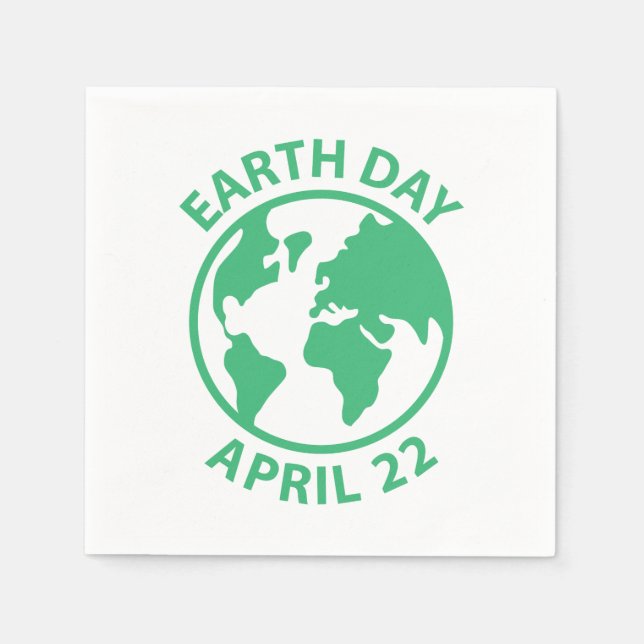 Earth Day, April 22 Napkin (Front)