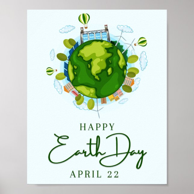 Earth Day April 22 Poster (Front)