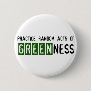 Earth Day - Be Green 6 Cm Round Badge