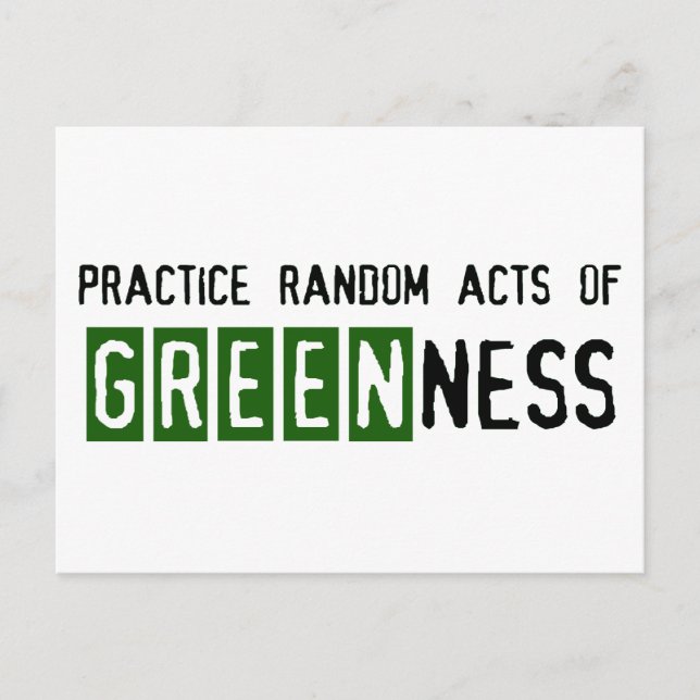 Earth Day - Be Green Postcard (Front)