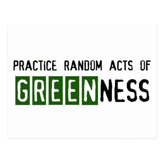 Earth Day - Be Green Postcard