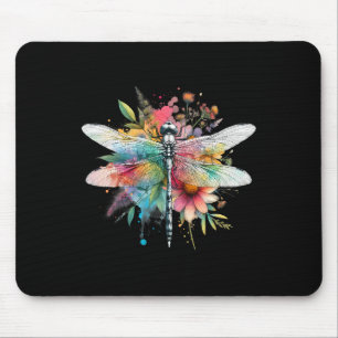 Earth Day Beautiful Dragonfly Watercolor Art Insec Mouse Mat
