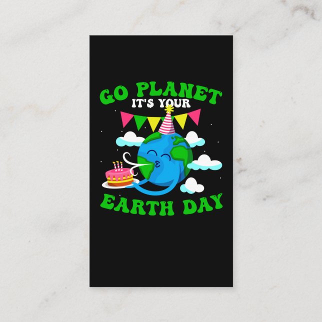 Earth Day Birthday World Rescue Environment Business Card (Front)