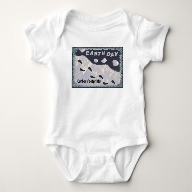 Earth Day - Carbon Footprints Baby Bodysuit (Front)