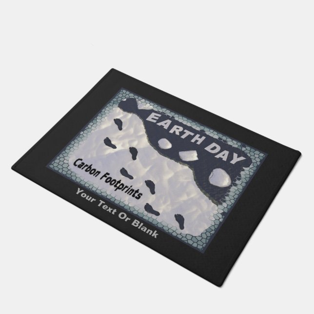 Earth Day - Carbon Footprints Doormat (Angled)