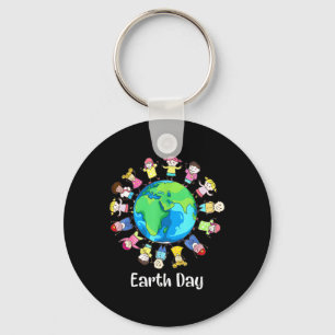 Earth Day Children Around The World Planet Save Key Ring