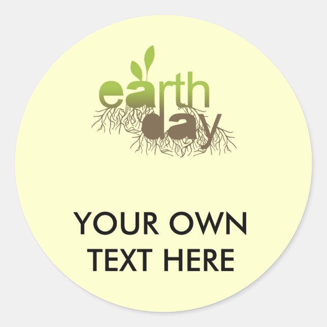 EARTH DAY - CLASSIC ROUND STICKER (Front)