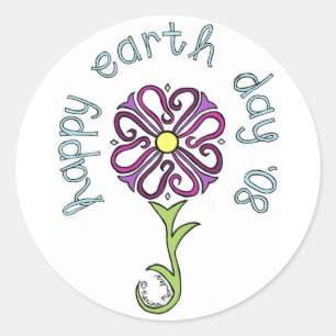 earth day classic round sticker