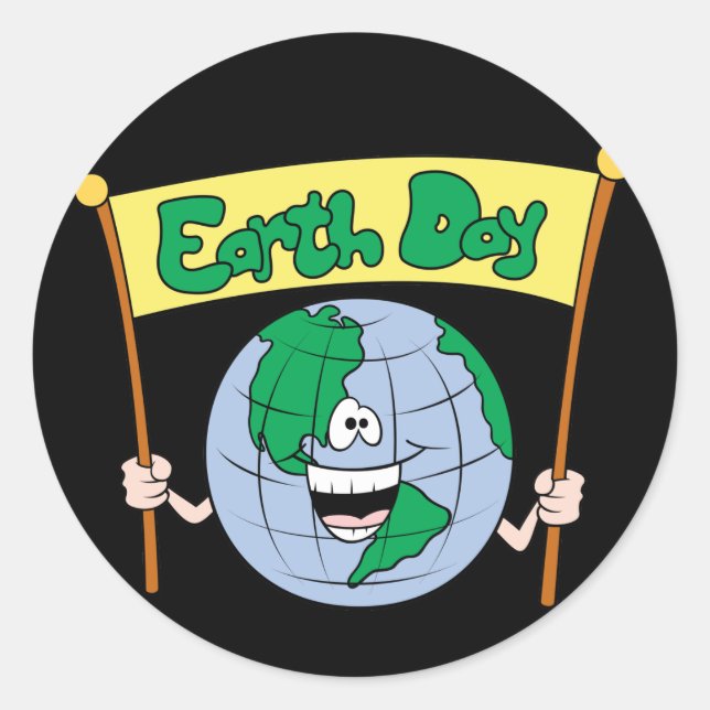 Earth Day Classic Round Sticker (Front)