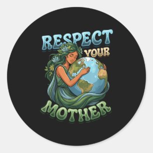 Earth day climate change awareness environmental classic round sticker