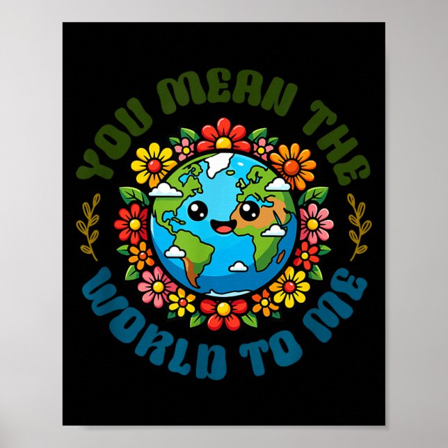 Earth day climate change awareness environmental poster (Front)