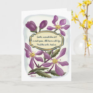 Earth Day: Crab Apple Blossoms in Gouache Card