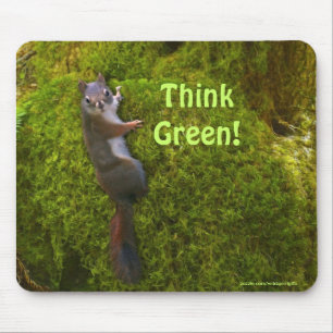 Earth Day Cute Squirrel Wildlife Mouse Mat