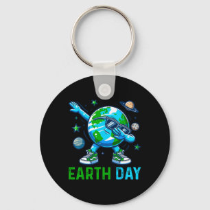 Earth Day Dabbing Earth Planet Environmentalist Key Ring