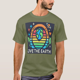 Earth Day Dark Sustainable Earth Love T-Shirt
