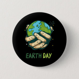 Earth Day Drawing Environmental Protection  6 Cm Round Badge