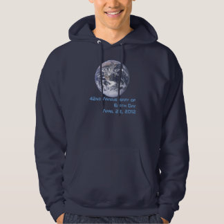 Earth Day - Earth in full view - customise text Hoodie