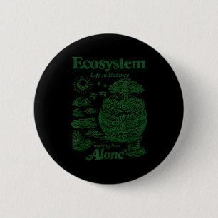 Earth day environment planet ecosystem life in a 6 cm round badge