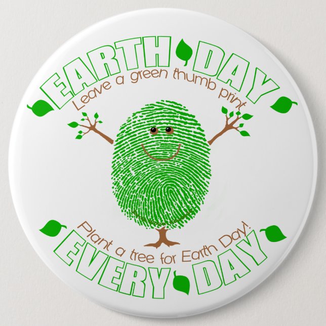 Earth Day Environmental 6 Cm Round Badge (Front)