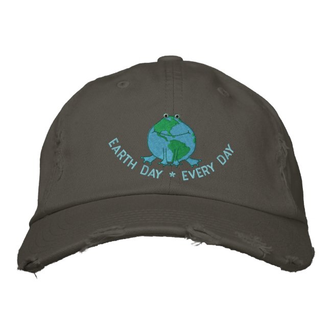 Earth Day Environmental Embroidered Hat (Front)