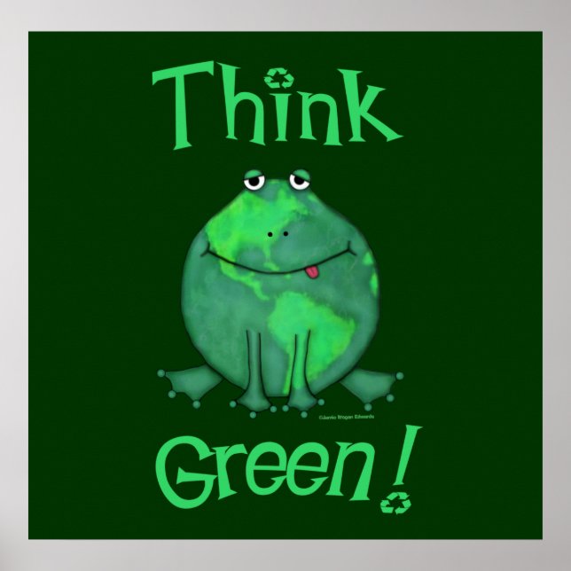 Earth Day Environmental Frog Poster (Front)