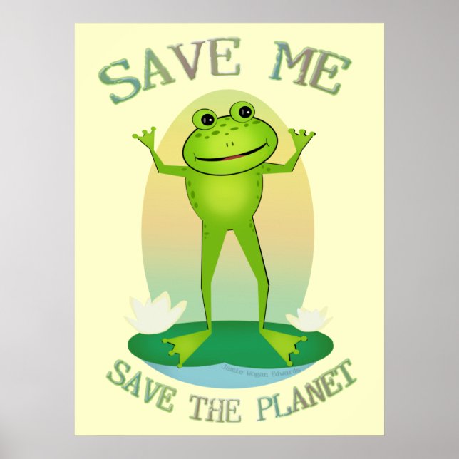 Earth Day Environmental Frog Poster (Front)