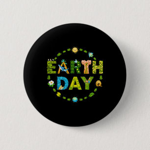 Earth Day Environmental Protection Save Tree & 6 Cm Round Badge