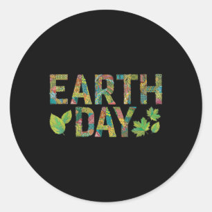 Earth Day Environmental Protection Save Tree & Classic Round Sticker