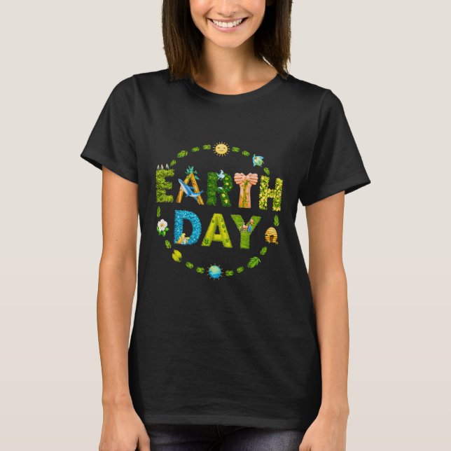 Earth Day Environmental Protection Save Tree &amp; T-Shirt (Front)