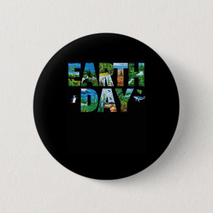 Earth Day Environmental Protection Save Tree And A 6 Cm Round Badge