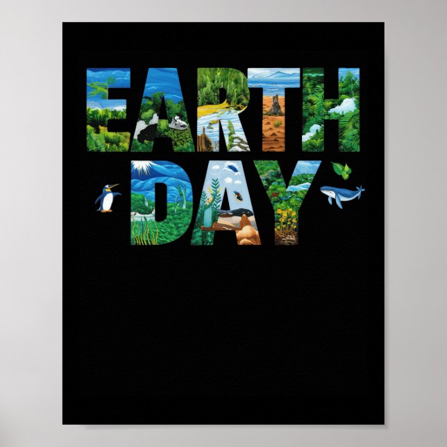 Earth Day Environmental Protection Save Tree And A Poster (Front)