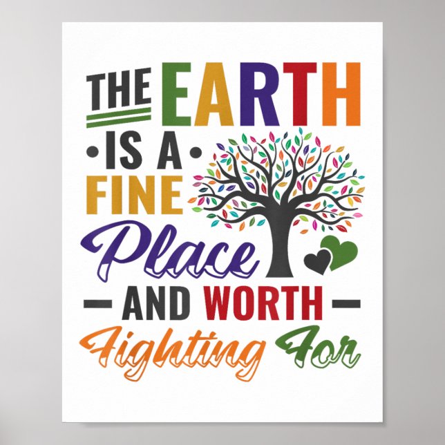 Earth Day Environmental Protection Stop Global War Poster (Front)