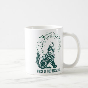 Earth Day Environmental Protection Wolf Silhouette Coffee Mug