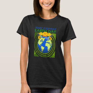Earth Day Environmental Save Flower Planet Protect T-Shirt