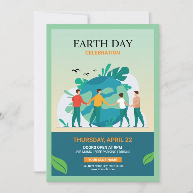 Earth Day Event Flyer Invitation (Front)