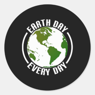 Earth Day Every Day 1 Classic Round Sticker