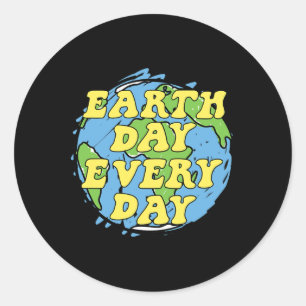 Earth Day Every Day 4 Classic Round Sticker