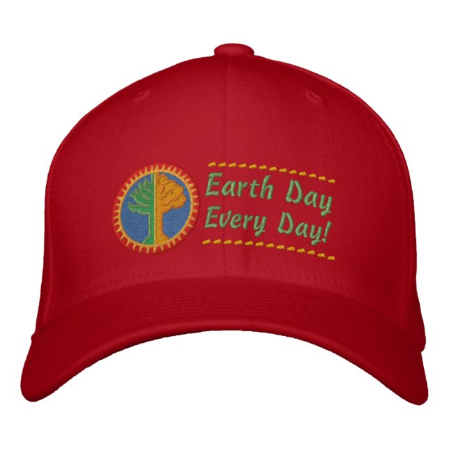 Earth Day Every Day Embroidered Hat (Front)